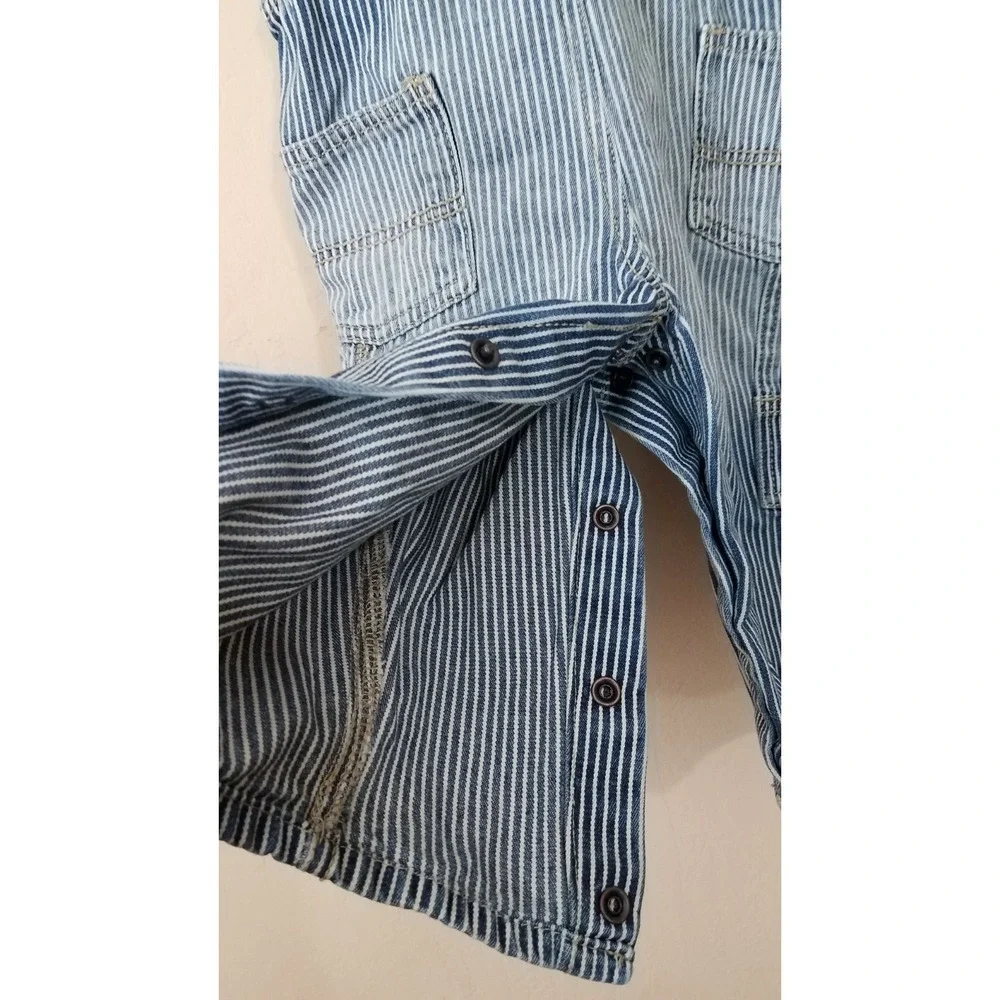Oshkosh BGosh Boys Girls Overalls 9-12 Months Vestbak Railroad Striped‎ Pants